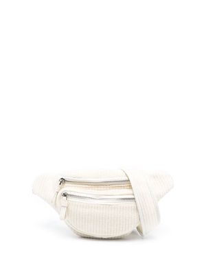 Fabiana Filippi ribbed knitted belt bag - White