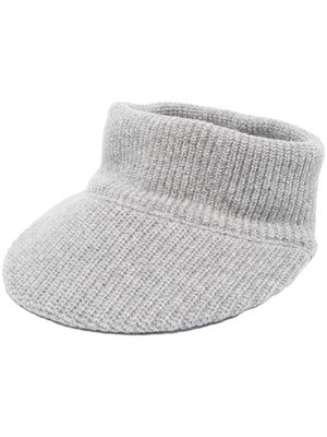 Fabiana Filippi ribbed knitted visor - Grey