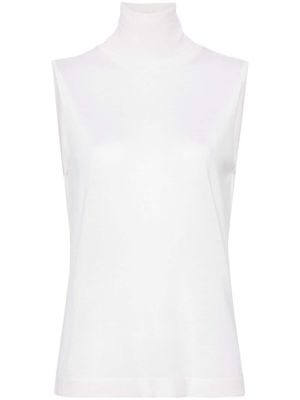 Fabiana Filippi roll-neck sleeveless jumper - White