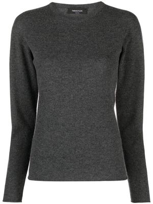 Fabiana Filippi round-neck fine-knit brushed jumper - Grey