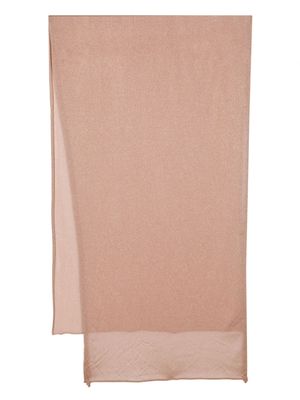 Fabiana Filippi semi-sheer lurex scarf - Pink