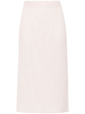 Fabiana Filippi sequin-detail open-knit skirt - Pink