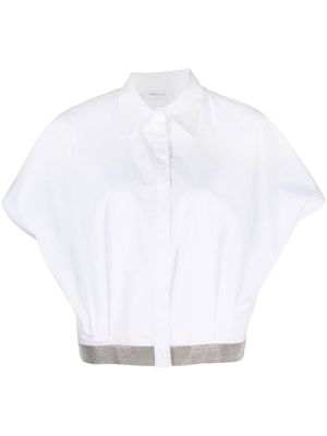 Fabiana Filippi short-sleeved poplin shirt - White