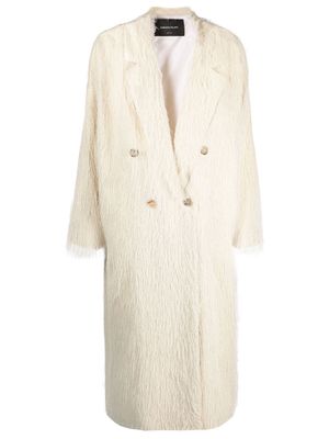Fabiana Filippi textured double-breasted coat - Neutrals