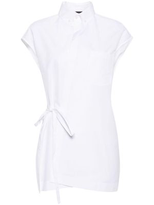 Fabiana Filippi tie-fastening cotton shirt - White
