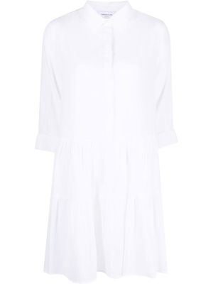Fabiana Filippi tiered cotton mini shirtdress - White