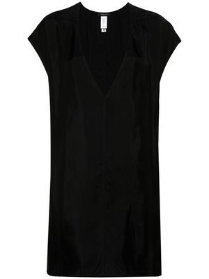 Fabiana Filippi twill cap-sleeve blouse - Black