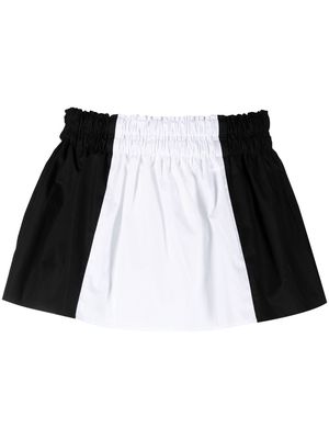 Fabiana Filippi two-tone cotton mini skirt - Black