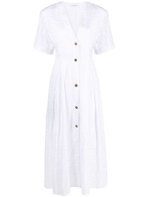 Fabiana Filippi V-neck button-up dress - White