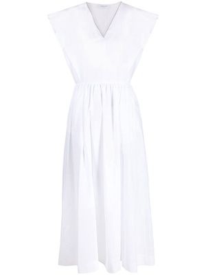 Fabiana Filippi V-neck short-sleeve maxi dress - White
