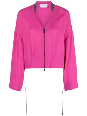 Fabiana Filippi V-neck zip-up jacket - Pink