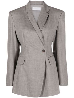 Fabiana Filippi virgin wool wrap blazer - Grey