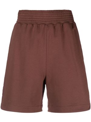 Fabiana Filippi wide-leg cotton track shorts - Brown