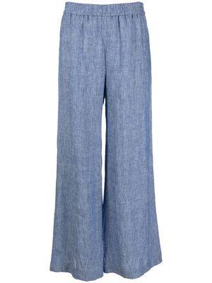 Fabiana Filippi wide-leg linen trousers - Blue