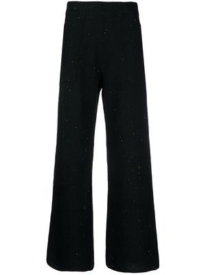 Fabiana Filippi wide-leg sequin-embellished trousers - Black