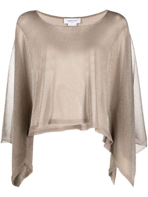 Fabiana Filippi wide-sleeved knit jumper - Gold