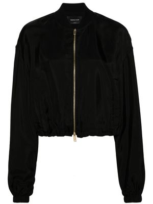 Fabiana Filippi zipped satin bomber jacket - Black