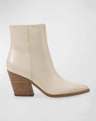 Fabina Leather Zip Ankle Boots