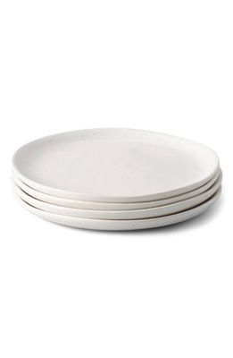 Fable The Dessert Set of 4 Plates in Speckled White