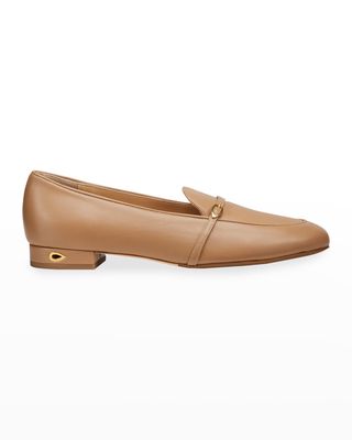 Fabrizio Leather Buckle Slip-On Loafers