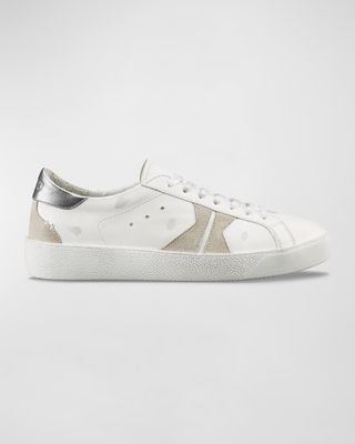 Fabro Distressed Leather Low-Top Sneakers