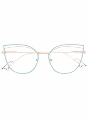 Face À Face cat-eye frame glasses - Gold
