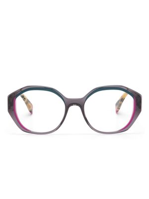 Face À Face Pleats 1 round-frame glasses - Neutrals