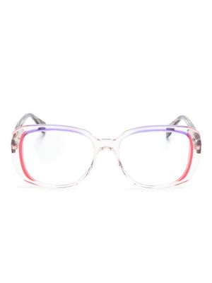 Face À Face Pleats 2 square-frame glasses - Purple