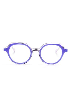 Face À Face Quartz 1 round-frame glasses - Blue