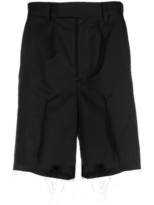 Facetasm frayed-edge tailored shorts - Black