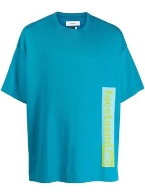 Facetasm logo-print T-Shirt - Blue