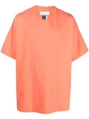 Facetasm stripe-detail short-sleeved T-shirt - Orange