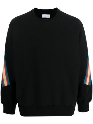 Facetasm striped crew-neck sweatshirt - Black