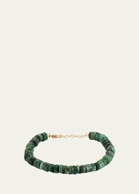 Faceted Emerald Bead Bracelet