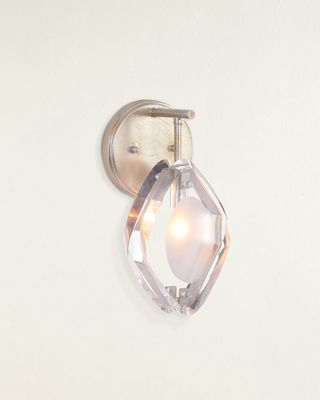 Faceted Glass Single-Light Wall Sconce