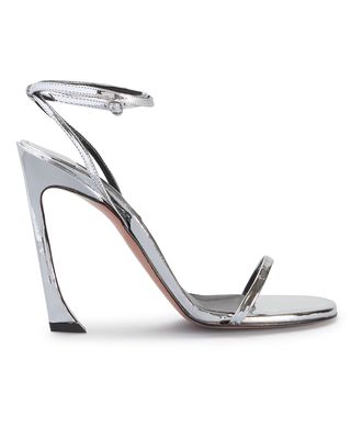 Fade Metallic Ankle-Wrap Sandals