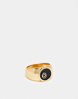 Faded Future 8-ball ring in gold
