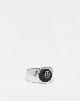 Faded Future 8 ball ring in silver