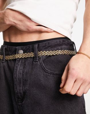 Faded Future belly chain belt in gold
