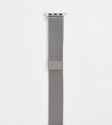 Faded Future mesh bracelet smart watch strap in silver