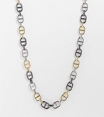 Faded Future neck chain in mixed metalwork-Gold
