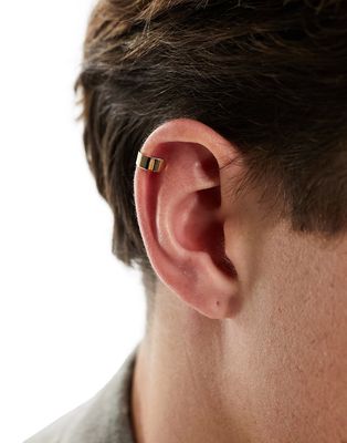 Faded Future sleek 4mm ear cuff in gold