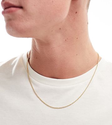 Faded Future thin rope chain necklace in gold