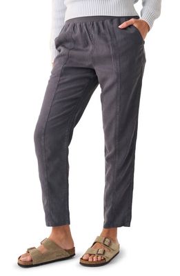 Faherty Arlie Pull-On Tapered Leg Pants in Faded Black