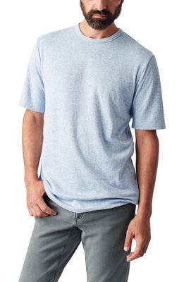 Faherty Cloud Cotton Blend Crewneck T-Shirt in Light Blue Heather