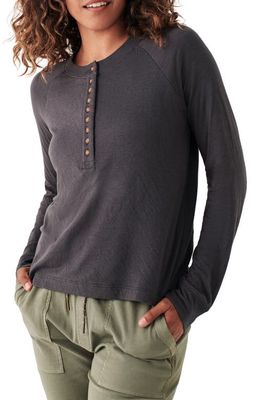 Faherty Cloud Henley in Washed Black
