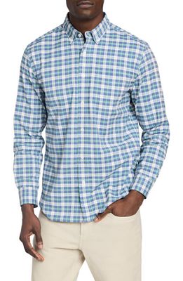 Faherty Cotton Blend Oxford Button-Down Shirt in Woodhill Plaid