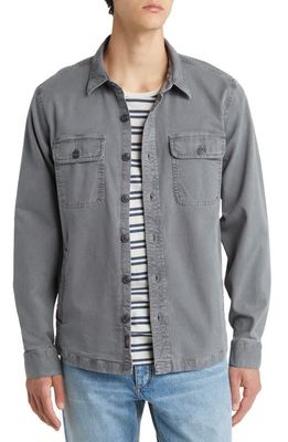 Faherty CPO Cotton Shirt Jacket in Rugged Grey