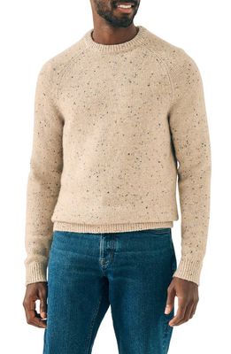 Faherty Donegal Wool Blend Crewneck Sweater in Winter Dune
