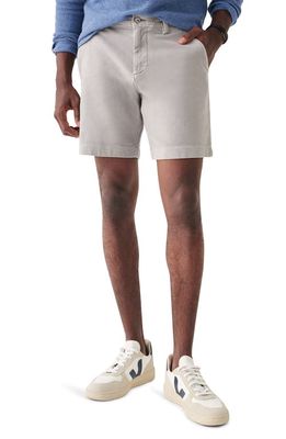 Faherty Flat Front Stretch Chino Shorts in Iron